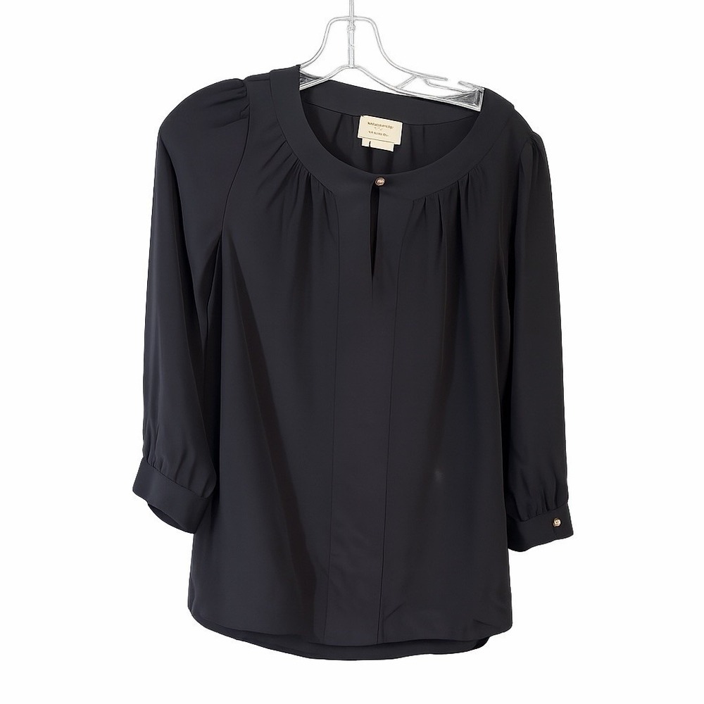 Kate Spade New York Saturday Black 3/4 Sleeve Blouse Women's Size 4